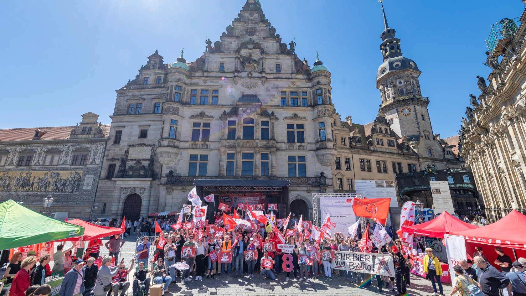 Kundgebung 1. Mai in Dresden