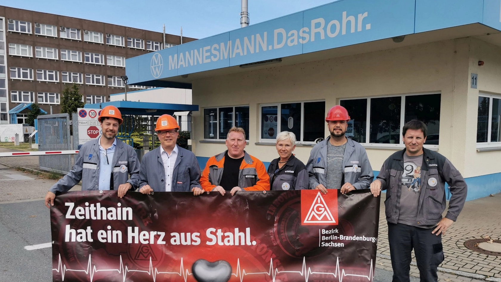 Mehrheit für die IG Metall im Betriebsrat des Mannesmannröhren-Werkes in Zeithain