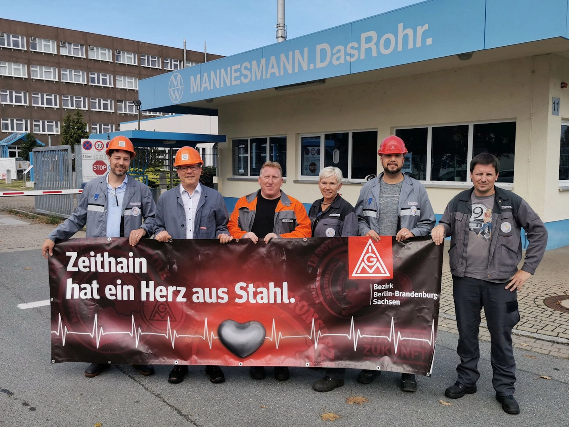 Mehrheit für die IG Metall im Betriebsrat des Mannesmannröhren-Werkes in Zeithain