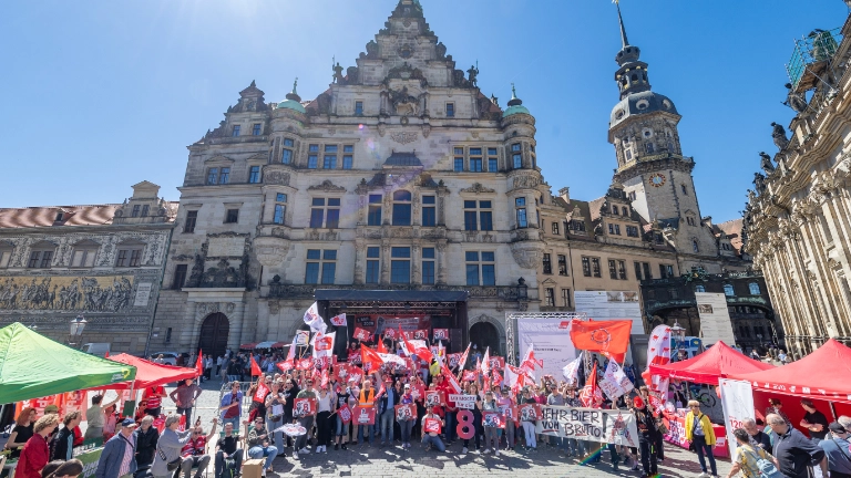 Kundgebung 1. Mai in Dresden