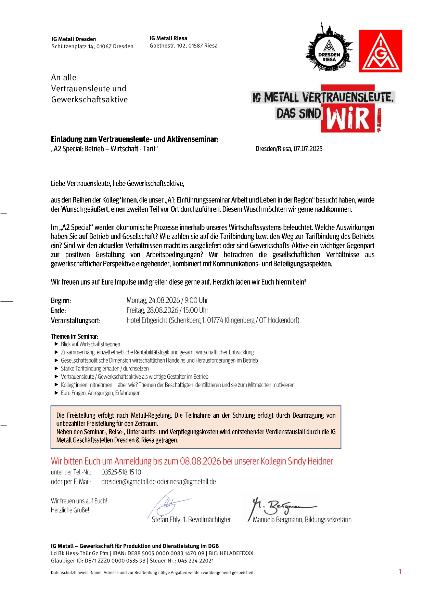 Einladung